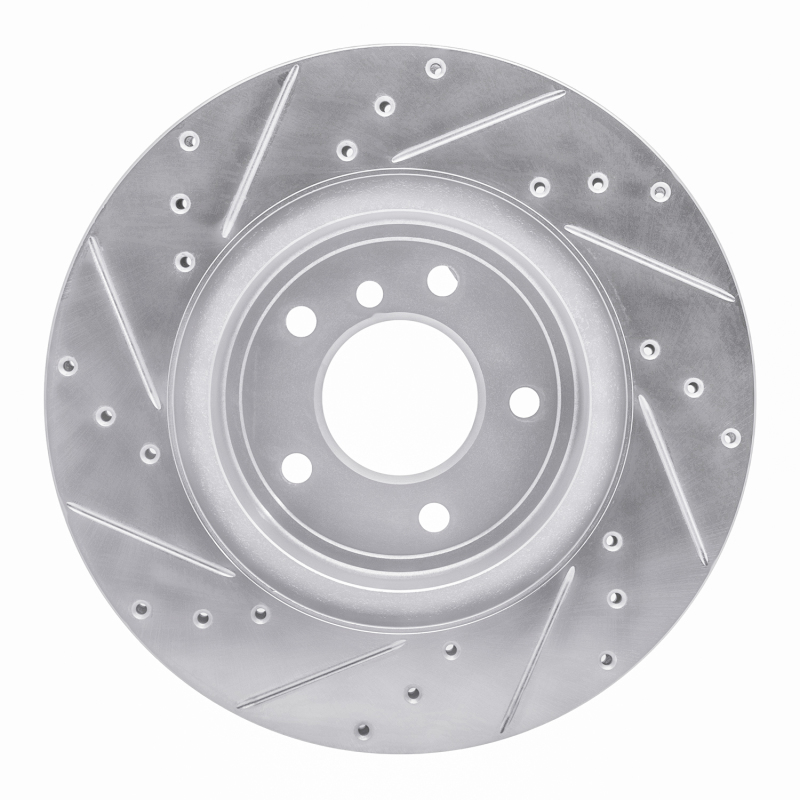 BMW Z4 Brake Rotor (1) - Rear Right - R1 Concepts - Drilled & Slotted - Silver - `11-`16